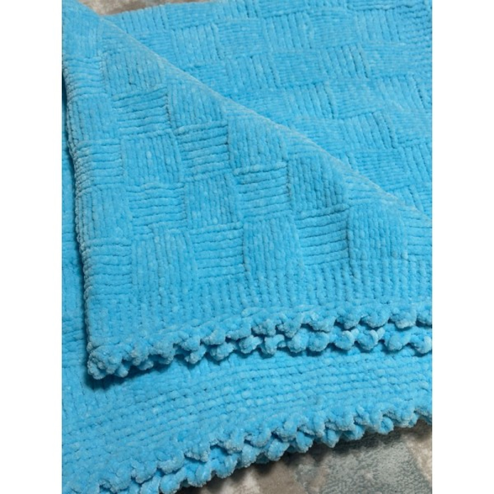 TT Tasarım Atölyesi El Örgüsü Bebek Battaniyesi - 100 cm x 100 cm - Bebe Mavi Oto Boyaları Fiyatı