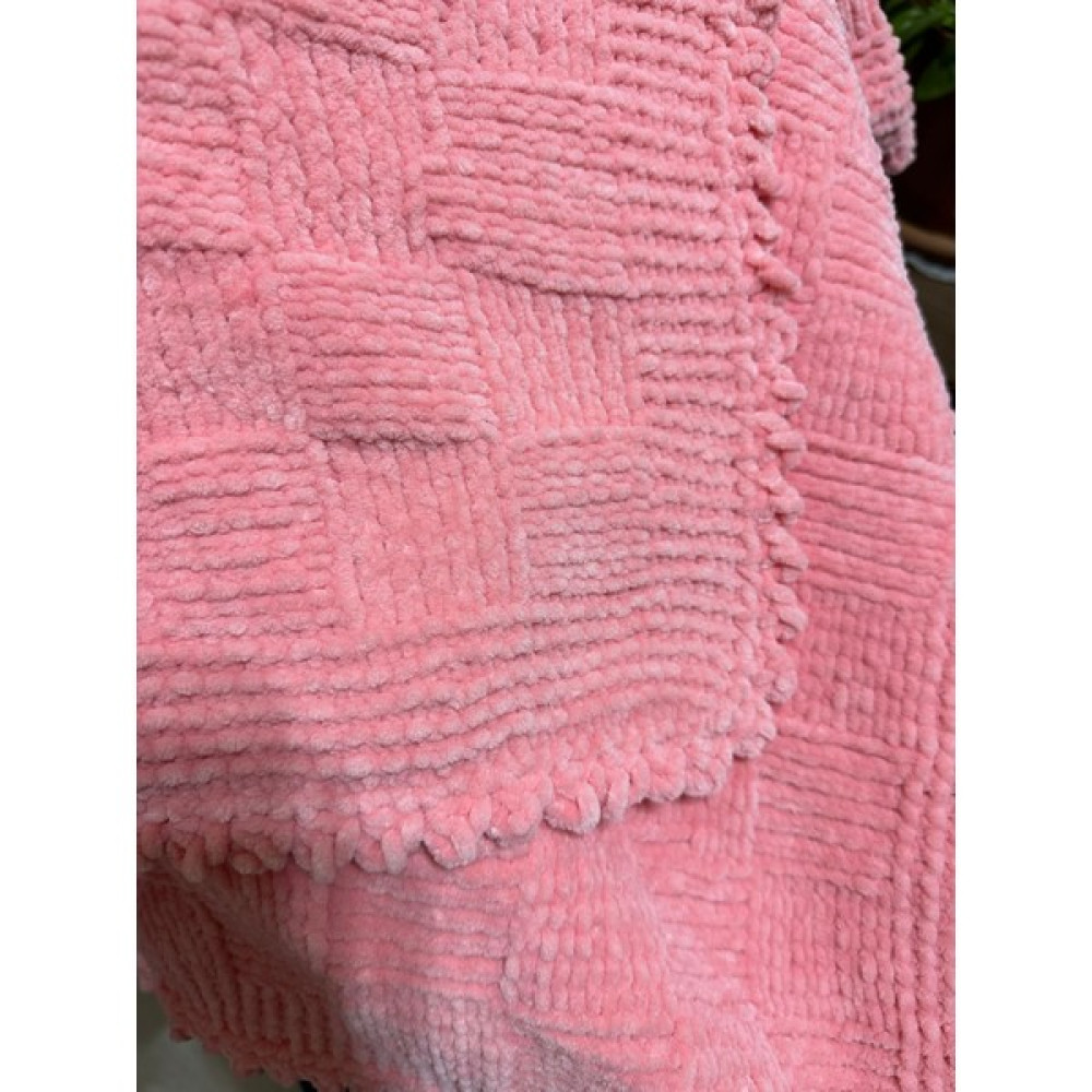 TT Tasarım Atölyesi El Örgüsü Bebek Battaniyesi - 100 cm x 100 cm - Pembe Bebek Battaniyesi Fiyatı