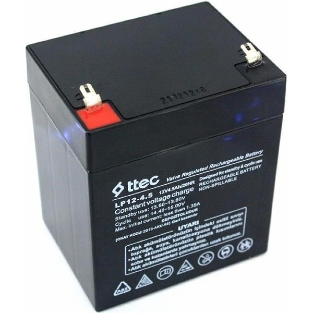 Ttec 12V Volt 4 5AH Amper BakıMsiz Kuru Akü Üretim Yeni - 4.5AH 12V - Hhm Kesintisiz Güç Kaynakları (UPS) Fiyatı