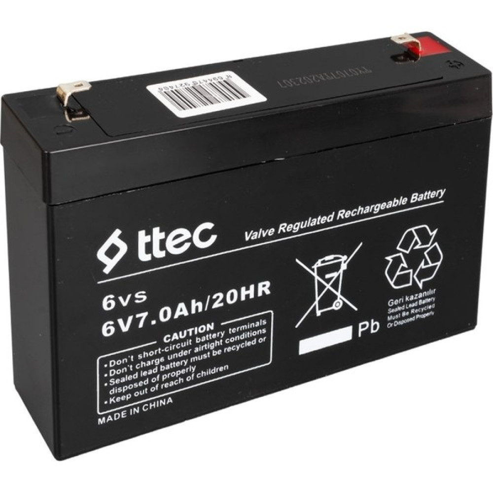 Ttec 6 Volt 7 Amper Kuru Akü (151X35X94MM) (81) Akü Fiyatı