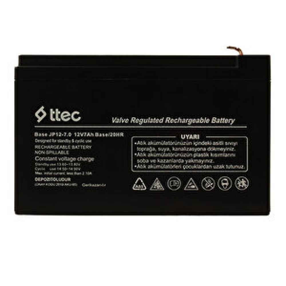 Ttec Base 12v 7ah Bakımsız Kuru Akü (03/2023 Üretim) Akü Fiyatı