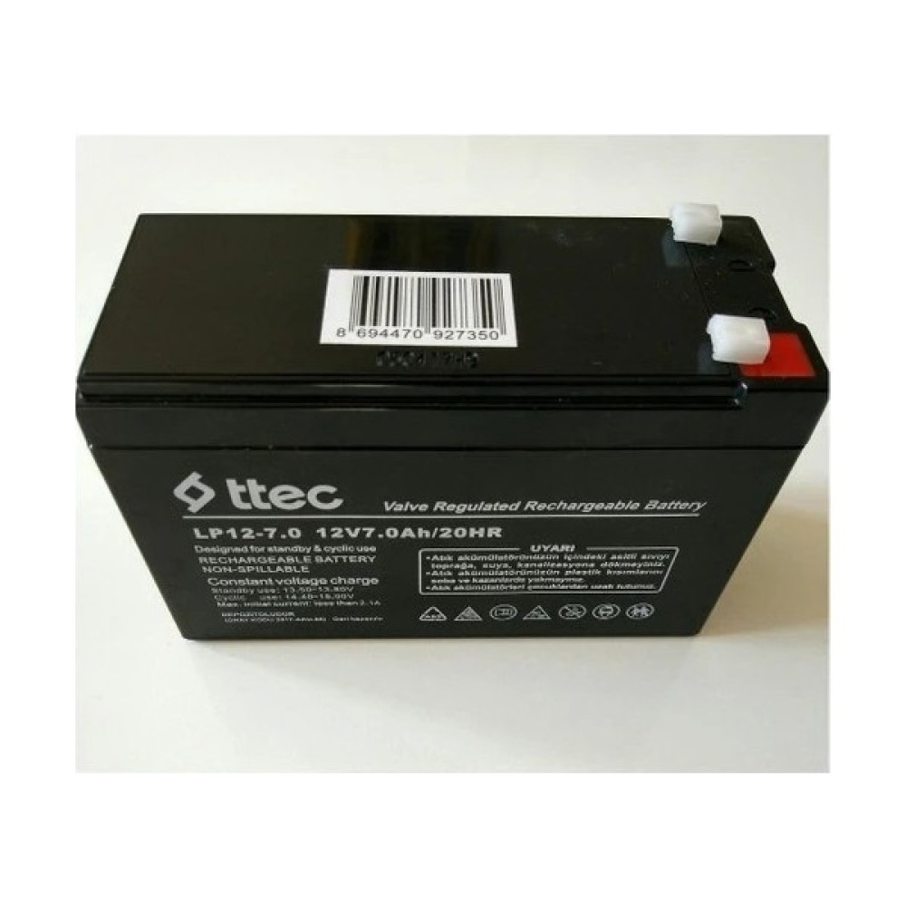 Ttec Pilsan Oyuncak Araba Aküsü 12V 7AH 12 Volt 7 Amper - Tek Ebat Kesintisiz Güç Kaynakları (UPS) Fiyatı