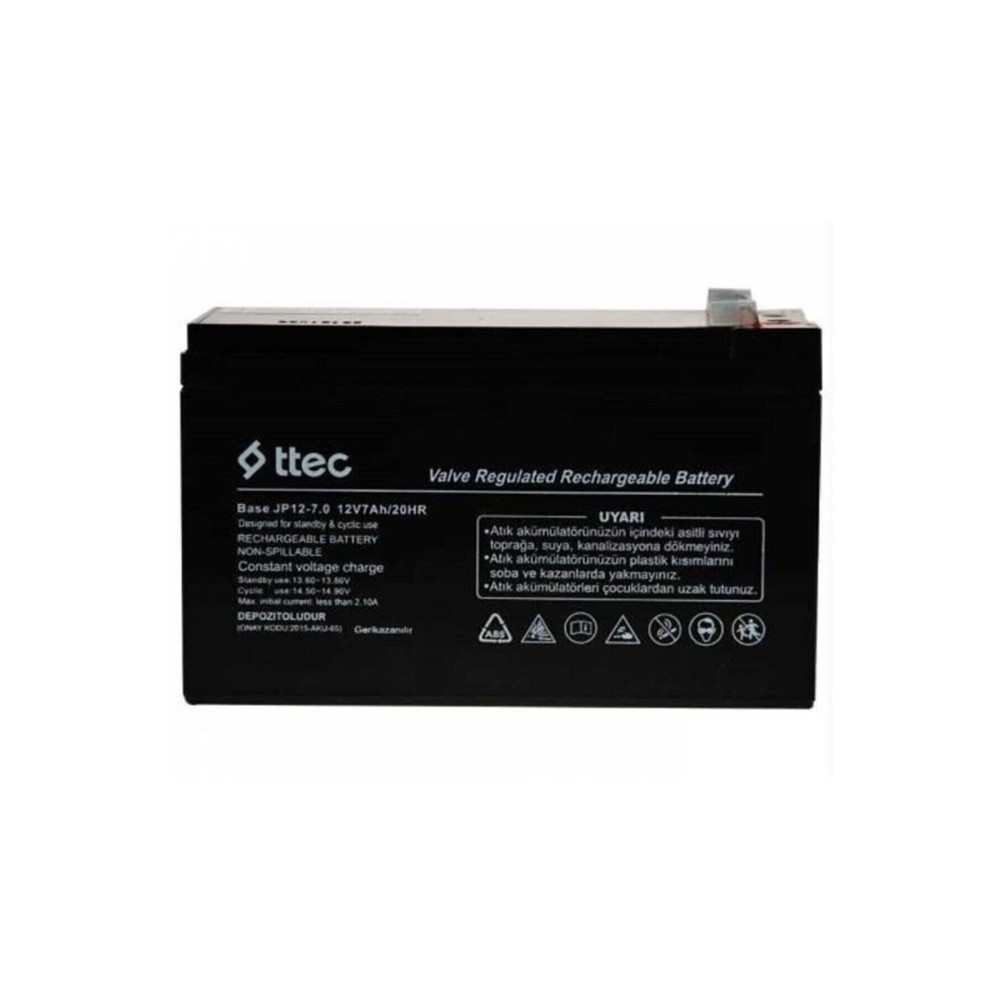 TTEC PLUS Ttec 12v 7ah- Bakımsız Kuru Akü 2022 Üretim 12 Volt 7 Amper Akü Fiyatı