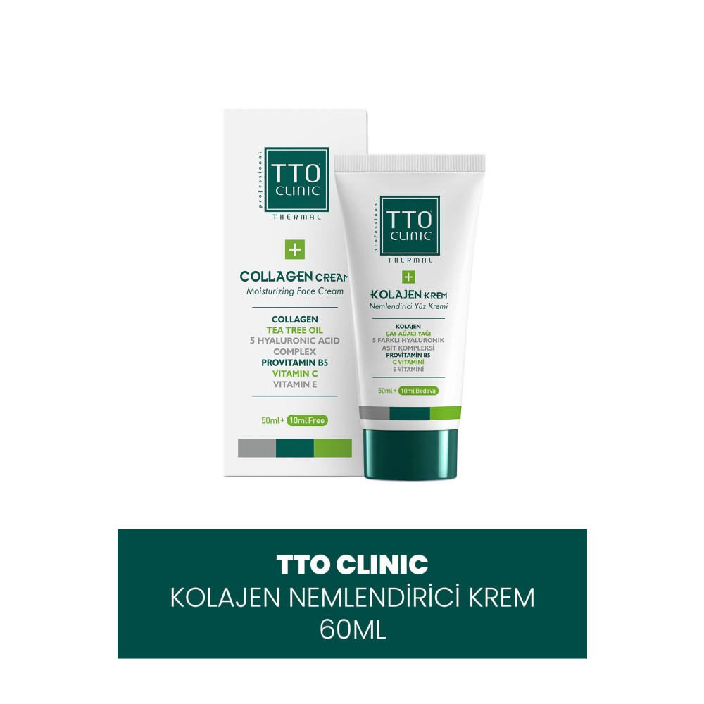 TTO Clınıc Kolajen Nemlendirici Yüz Kremi 60 ml Antıagıng Yaşlılık Karşıtı Çay Ağacı Yağı / Hyaluron Cilt ve Yüz Bakımı Fiyatı
