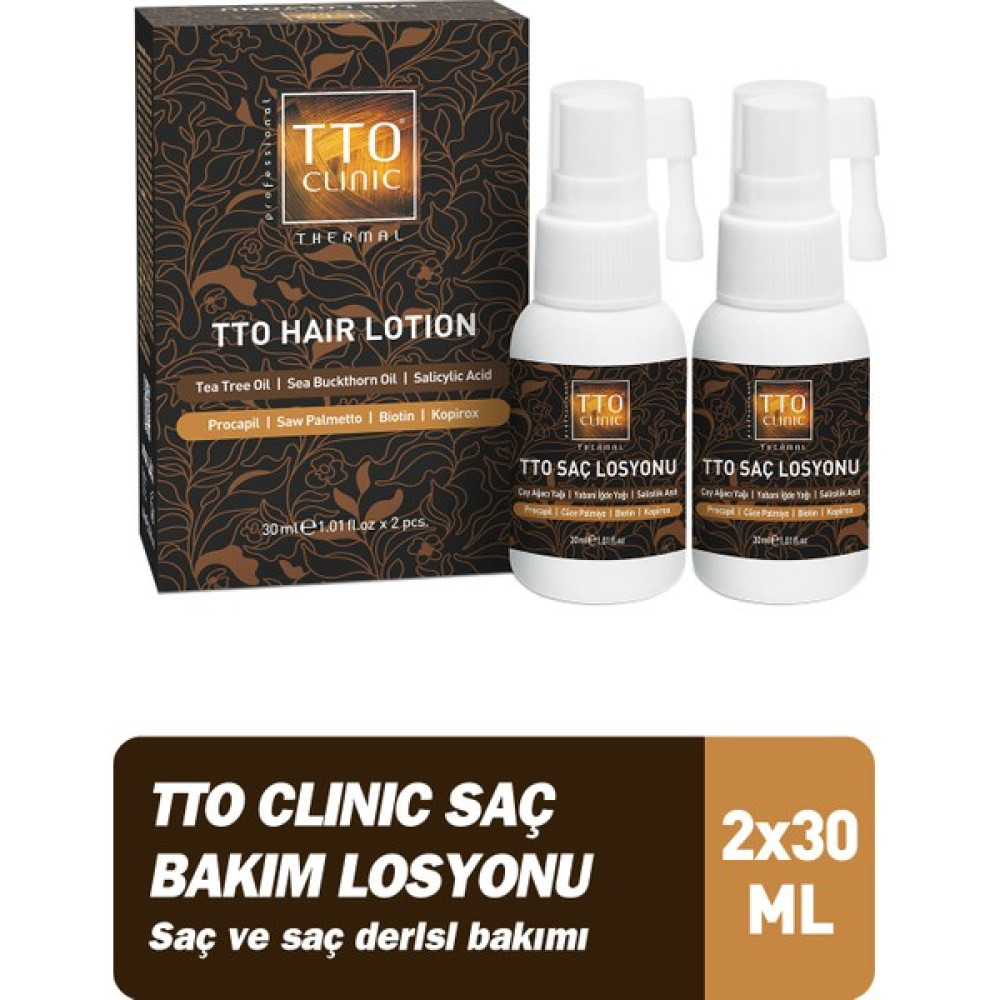 Tto Clınıc Saç Bakım Losyonu 30 ml x 2 Adet (Çay Ağacı Yağı - Tea Tree Oil) Saç Bakım Maskeleri & Serumlar & Spreyler Fiyatı