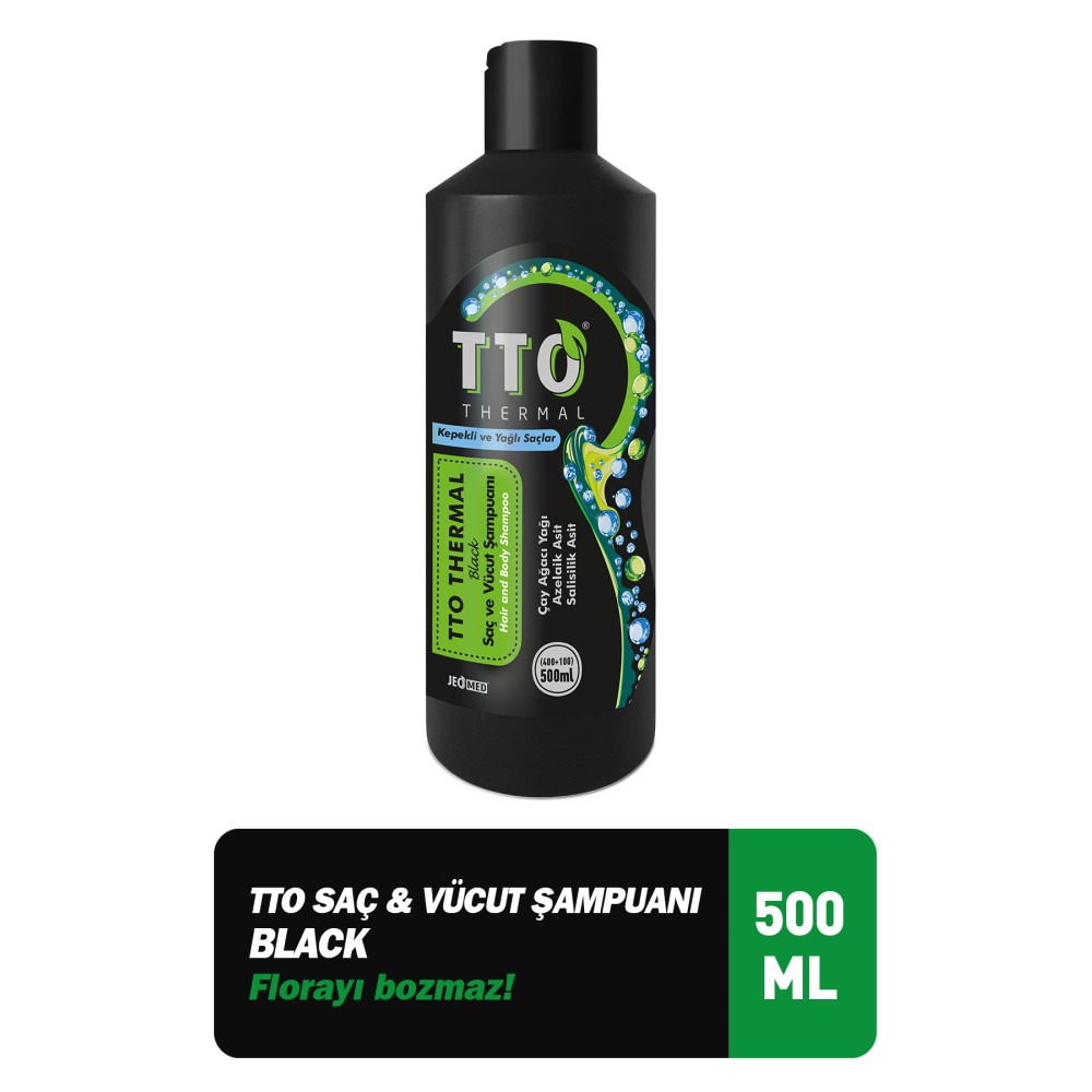 TTO Saç Ve Vücut Şampuanı 400 + 100 Ml Black ( Çay Ağacı Yağı / Tea Tree Oıl) Şampuan ve Saç Kremi Fiyatı