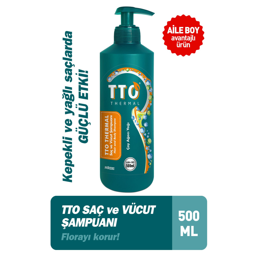 TTO Saç Ve Vücut Şampuanı 500 ml Yeşil ( Kepek Kaşıntı Pullanma - Çay Ağacı Yağı / Tea Tree Oıl) Şampuan ve Saç Kremi Fiyatı