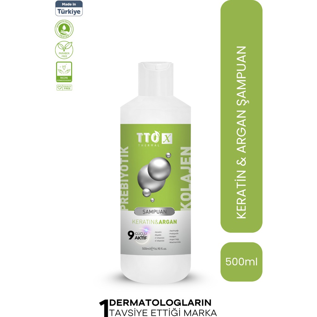 TTO X Keratin ve Argan Özlü Saç Şampuanı Dökülme Karşıtı Etki 500 ml Kadın Kullanıcılar İçin Şampuan ve Saç Kremi Fiyatı