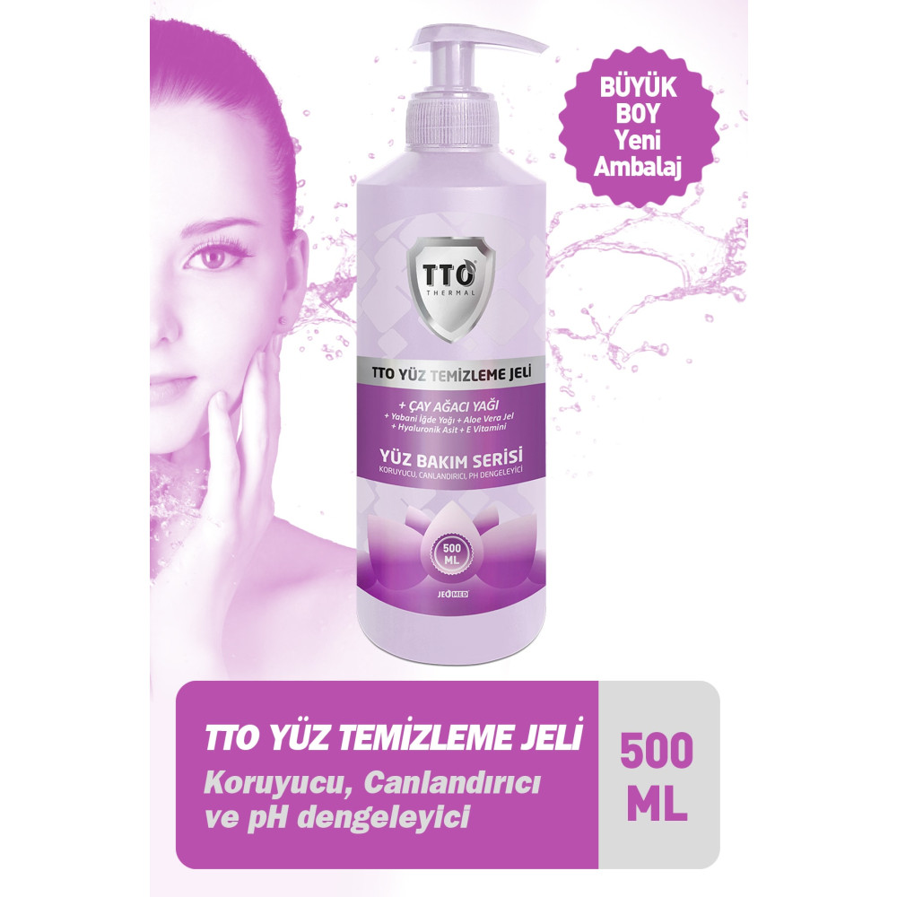 TTO Yüz Temizleme Jeli 500 Ml (çay Ağacı Yağı / Tea Tree Oıl) Cilt Temizleme ve Peeling Fiyatı
