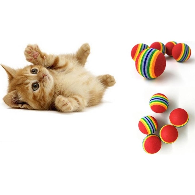 Ttt 2 ADET GÖKKUŞAĞI RENKLI KEDI KÖPEK OYUN TOPU Evcil Hayvan Ürünleri Fiyatı