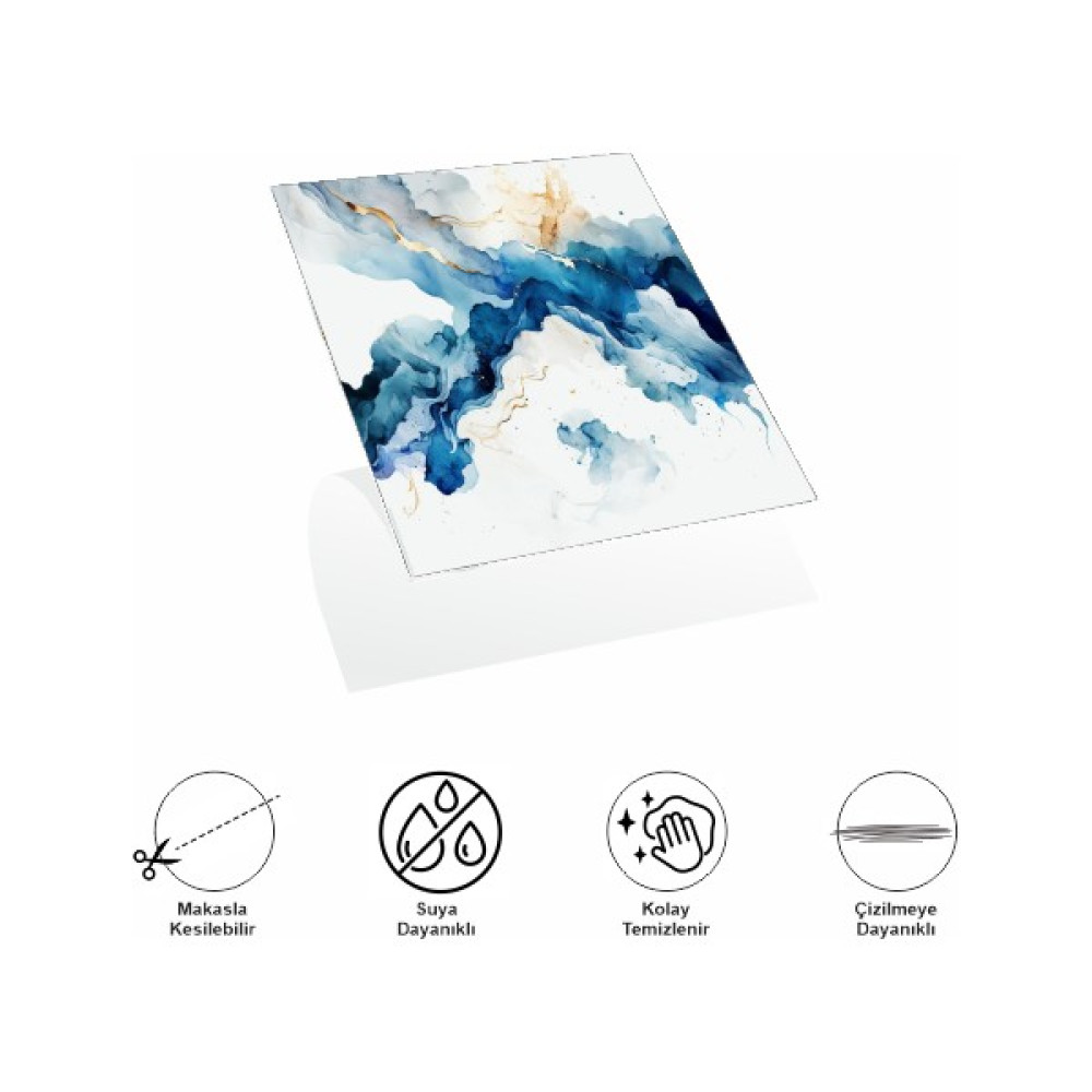 Ttt Decohandy 30X30 cm Pvc Duvar Karosu 4'lü Paket - Mavi Desen Dış Cephe Yalıtım Malzemeleri Fiyatı