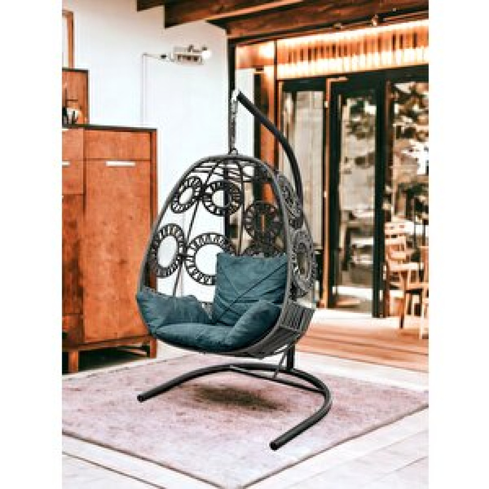 Tu Tienda Çember Desenli Makrome Ip Örgü Salıncak, Yeşil Yeşil Bahçe Salıncağı Fiyatı