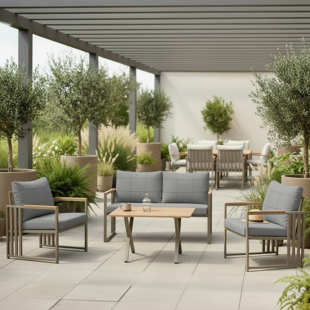 Tu Tienda Fatsa 2+1+1+Sehpa Bahçe Balkon Mutfak Takımı - Gri Diğer Fiyatı