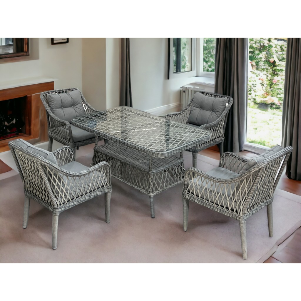 Tu Tienda MEDYA 6SANDALYE+MASA(80*140) BAHÇE BALKON MUTFAK TAKIMI,GRİ(ASOS3) - 6 Diğer Fiyatı