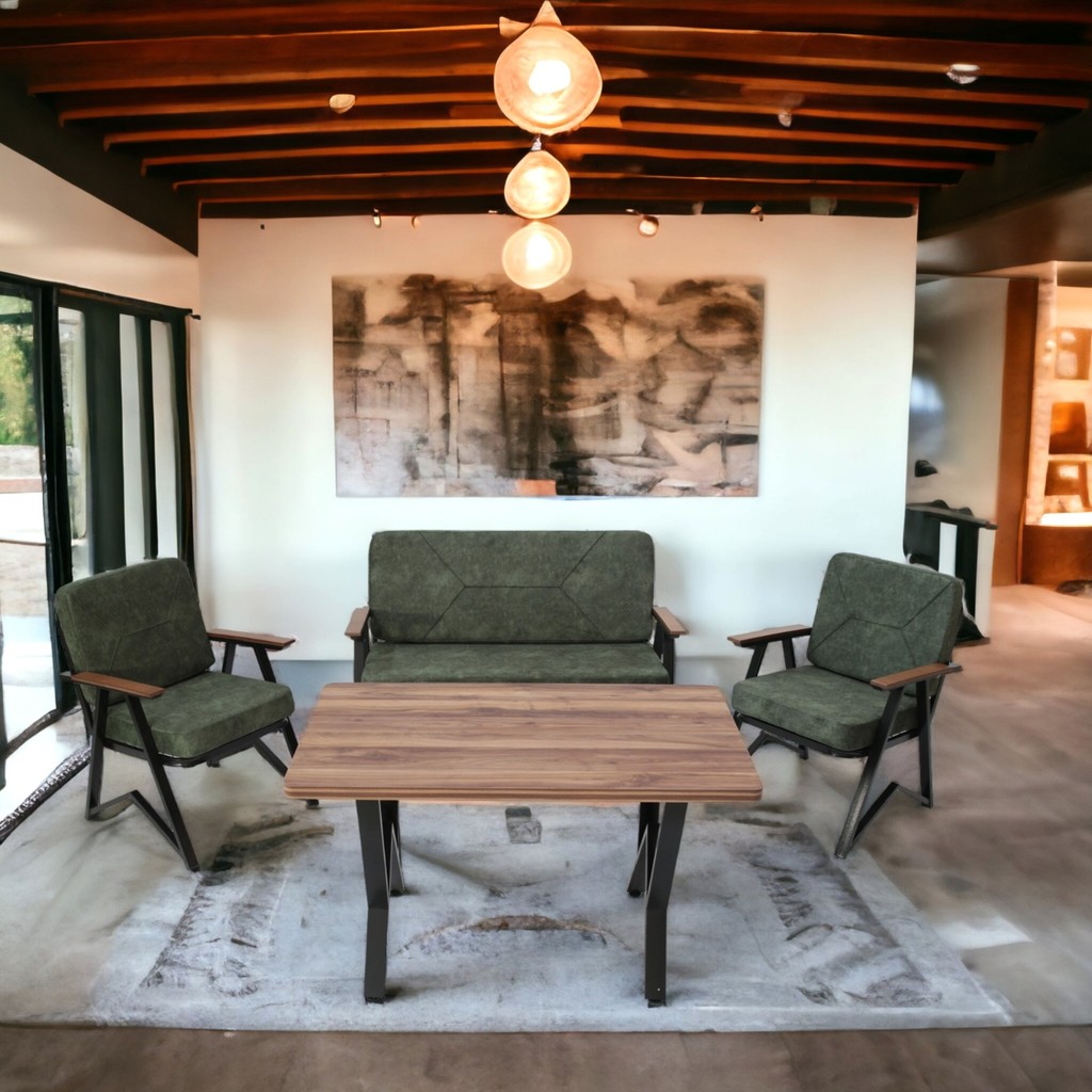 Tu Tienda MELİSA 2 1 1 MASA(70X120) BAHÇE BALKON MUTFAK TAKIMI,YEŞİL - Yeşil Diğer Fiyatı