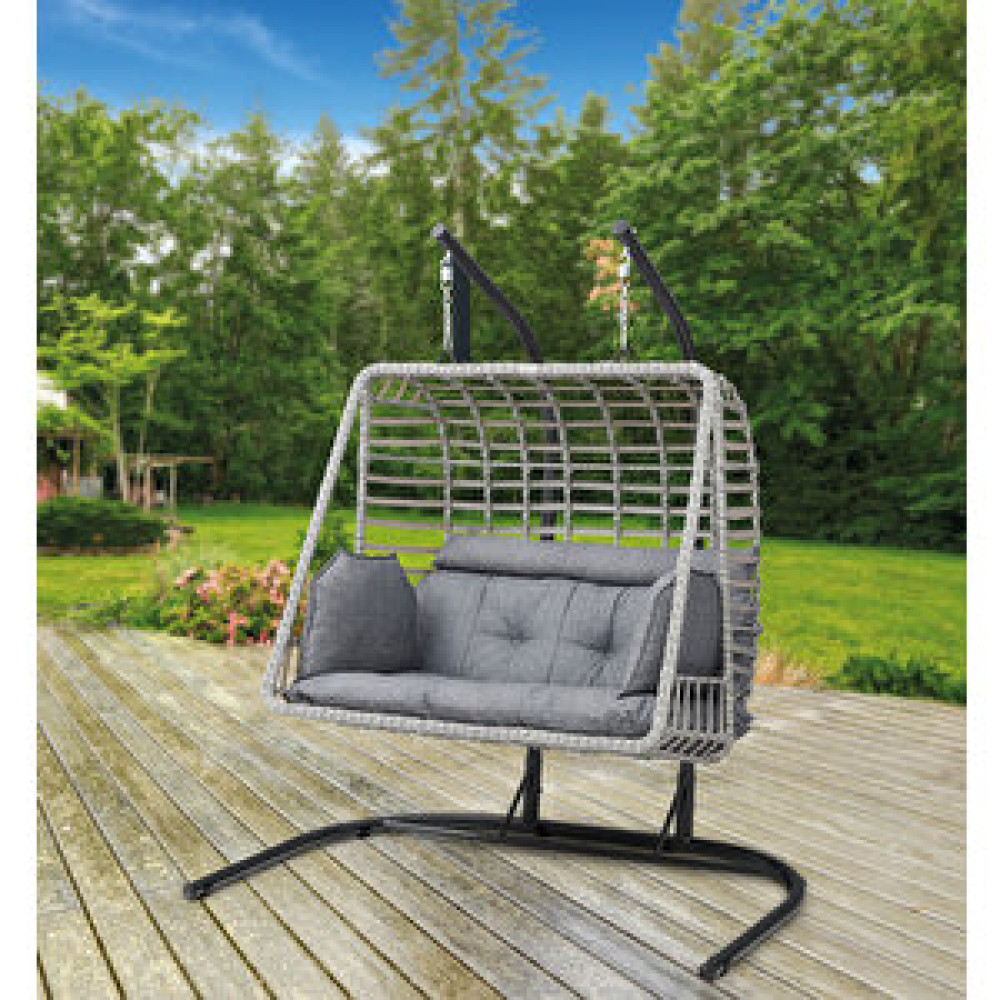 Tu Tienda Rattan İki̇li̇ Bahçe Salincaği, Taş Rengi̇ Taş Rengi Bahçe Salıncağı Fiyatı