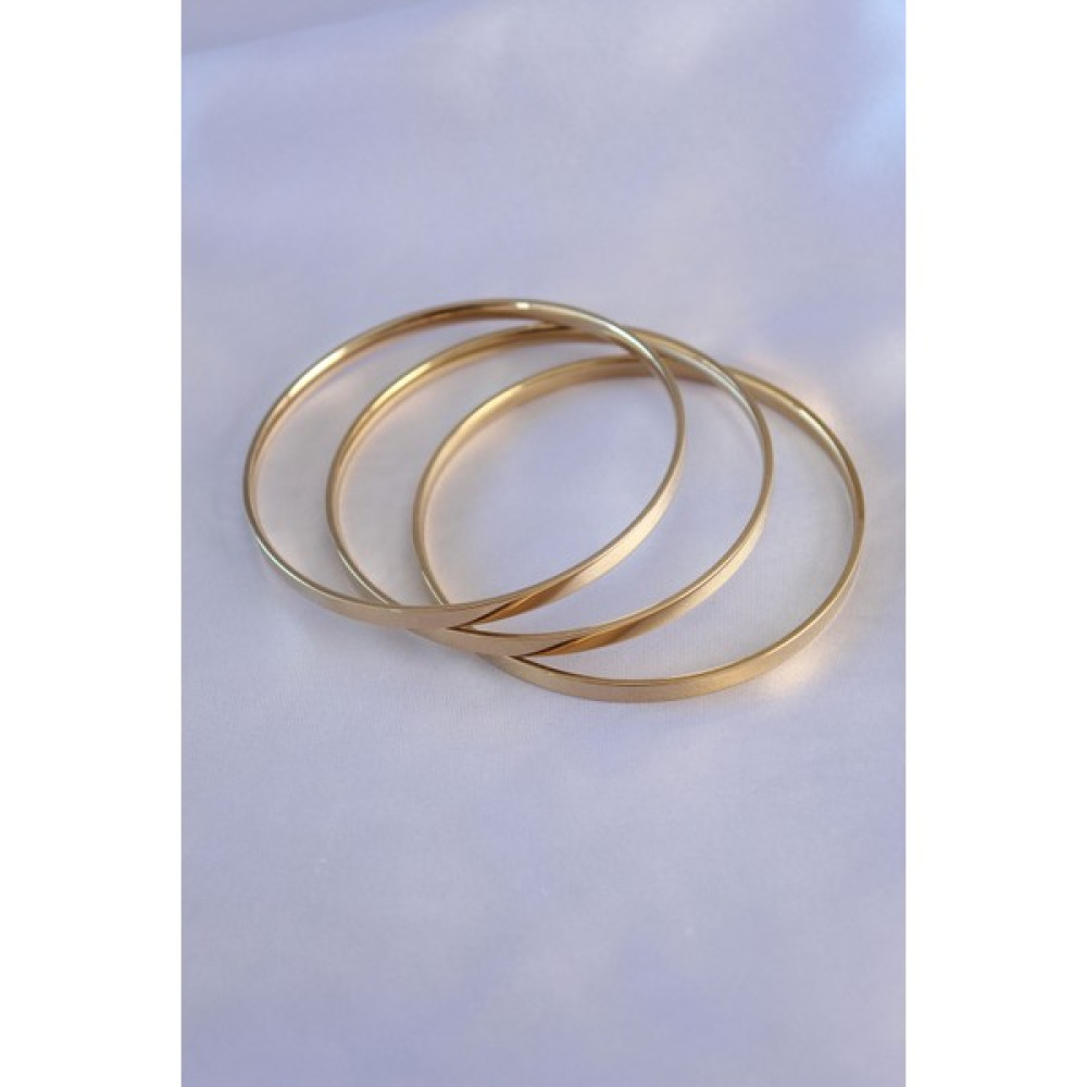 Tua Moda 316L Çelik Gold Renk Ajda Model 3'lü 65 mm Kadın Bilezik Saat ve Bileklik Aksesuarı Fiyatı