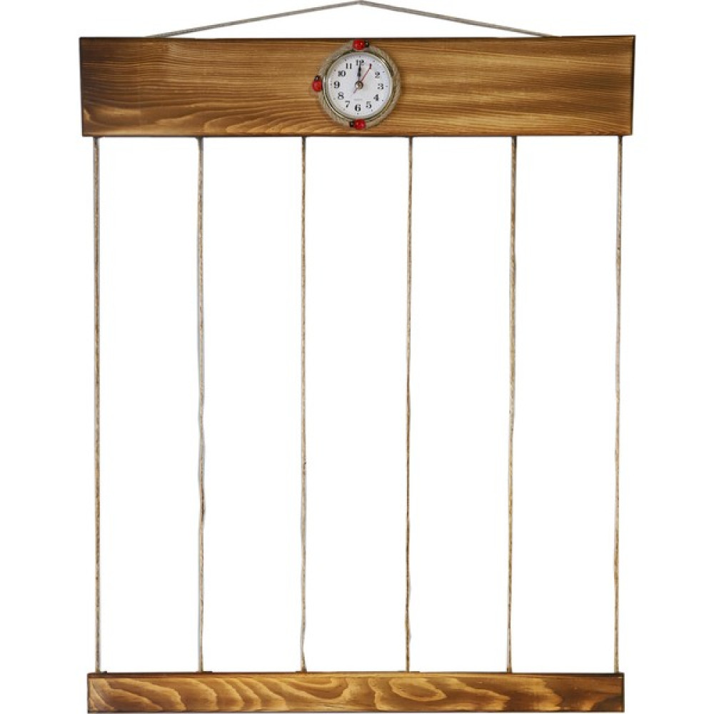 Tual Ahşap Ipli Mandallı Saatli Duvar Çerçevesi - 50X60CM Saatli Iplicerceve Dekoratif Saat Fiyatı