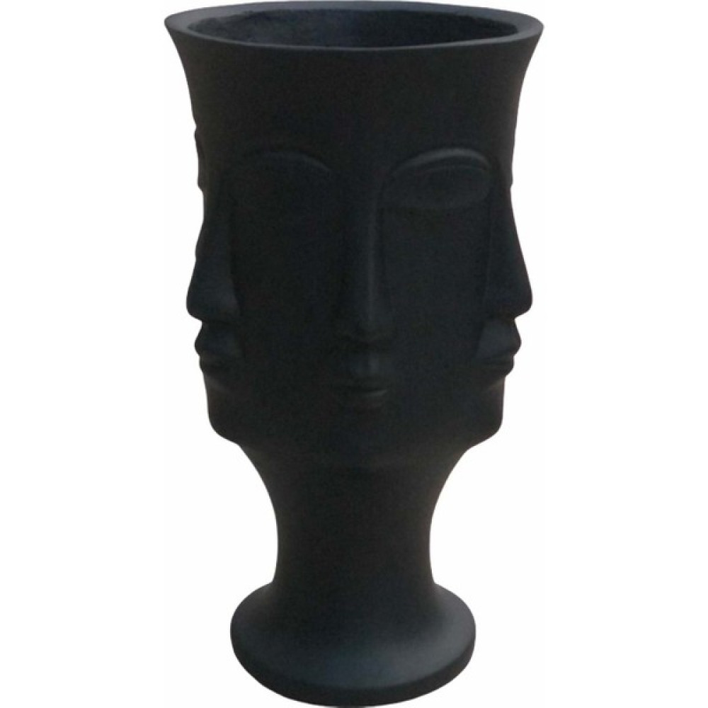 Tual Hobi Sanat Dekoratif Polyester Adler Çok Yüzlü Uzun Vazo (35X19CM) - Siyah Saksı ve Aksesuarları Fiyatı