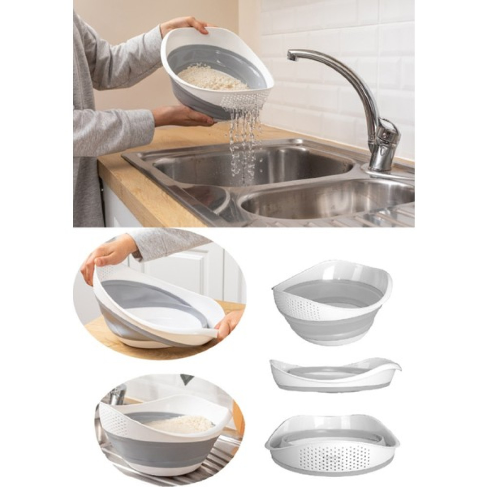 Tubi Home Lüx Katlanır Pirinç Süzgeci - Akordiyon Katlanabilir Süzgeç - 1 Adet Mutfak Gereçleri Fiyatı