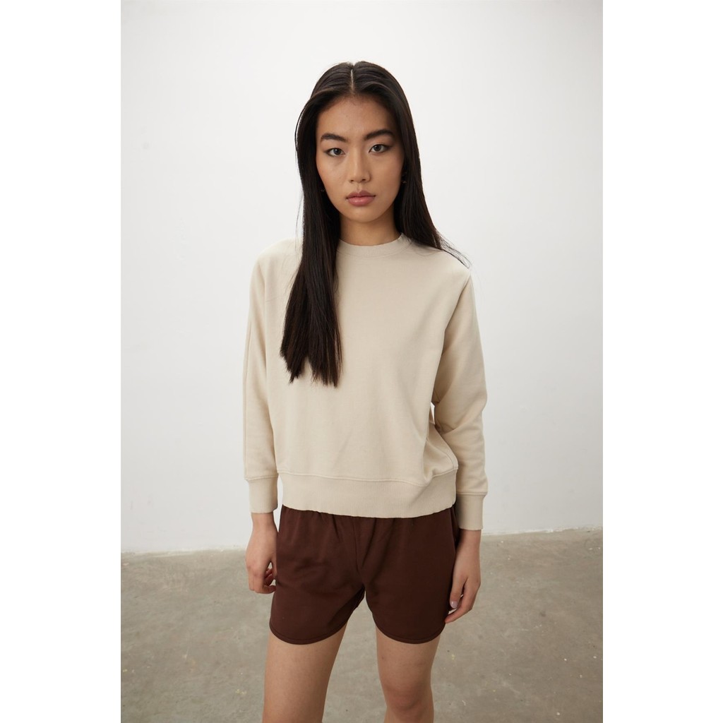 Tubia Kadın Taş Renk Basic Şardonsuz Sweatshirt Giyim & İç Giyim Fiyatı
