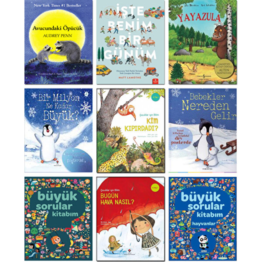 Tübitak Yayınları – Avucundaki Öpücük + İşte Benim Bir Günüm + Yayazula + Bir Milyon Ne Kadar Büyük + Kim Kıpırdadı + Bebekler Nereden Gelir + Büyü... Çocuk Öykü Fiyatı