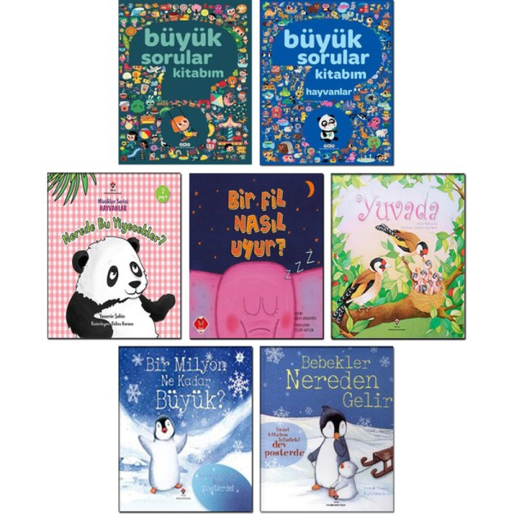 Tübitak Yayınları - Büyük Sorular Kitabım + Büyük Sorular Kitabım Hayvanlar + Nerede Bu Yiyecekler? + Bir Fil Nasıl Uyur? + Yuvada + Bir Milyon Ne ... Bilim & Teknik Fiyatı