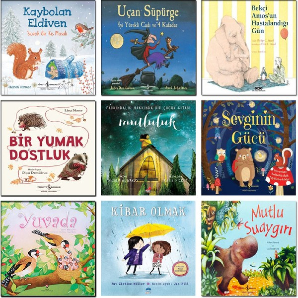 Tübitak Yayınları – Kaybolan Eldiven + Uçan Süpürge + Bekçi Amos’un Hastalandığı Gün + Bir Yumak Dostluk + Mutluluk + Sevginin Gücü + Yuvada + Kiba... Çocuk Öykü Fiyatı