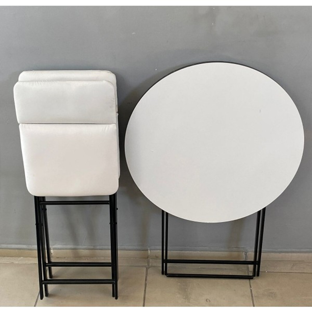 Tubix Yuvarlak Beyaz Masa Sandalye Takımı - 70x70 Masa - Sandalye Seti / Takımı Fiyatı