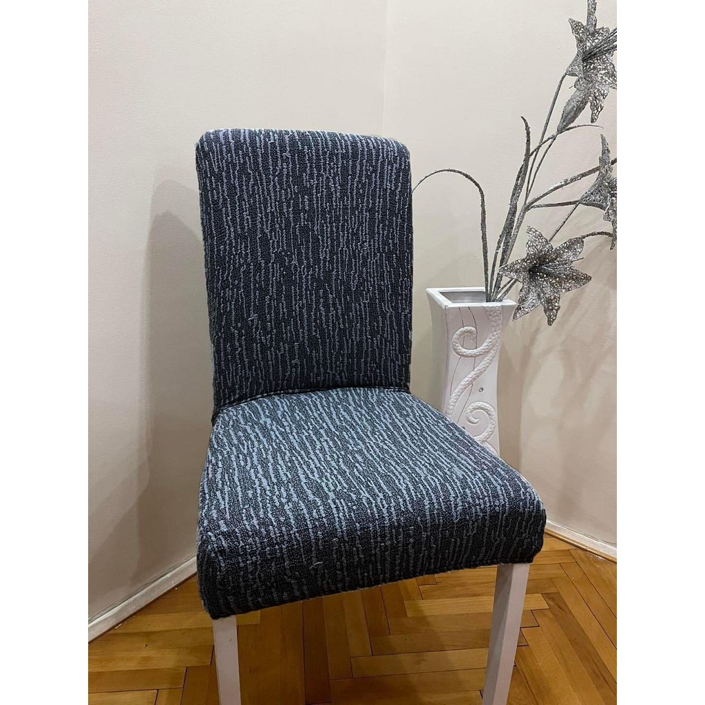 Tuchmall Jakarlı Sandalye Kılıfı-Sandalye Örtüsü Yıkanabilir ve Esnektir - 35 x 50 cm - Antrasit Standart Sandalye Fiyatı