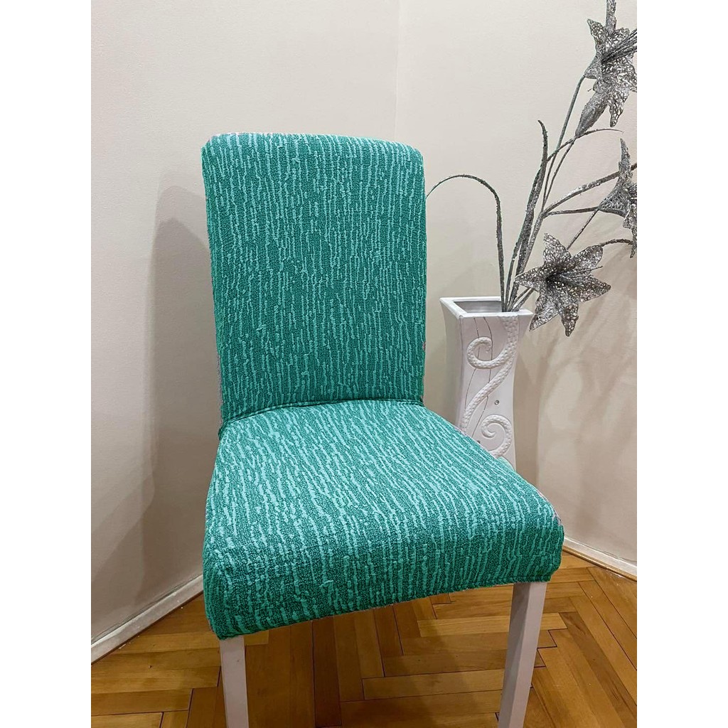 Tuchmall Jakarlı Sandalye Kılıfı-Sandalye Örtüsü Yıkanabilir ve Esnektir - 35 x 50 cm - Mint Standart Sandalye Fiyatı