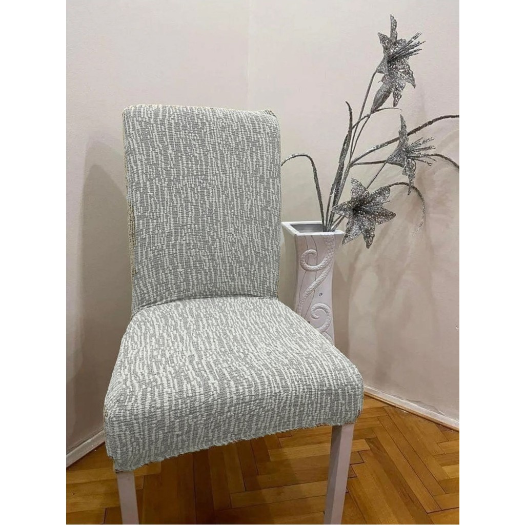 Tuchmall Jakarlı Sandalye Kılıfı-Sandalye Örtüsü Yıkanabilir ve Esnektir - 35 x 50 cm - Taş Rengi Standart Sandalye Fiyatı