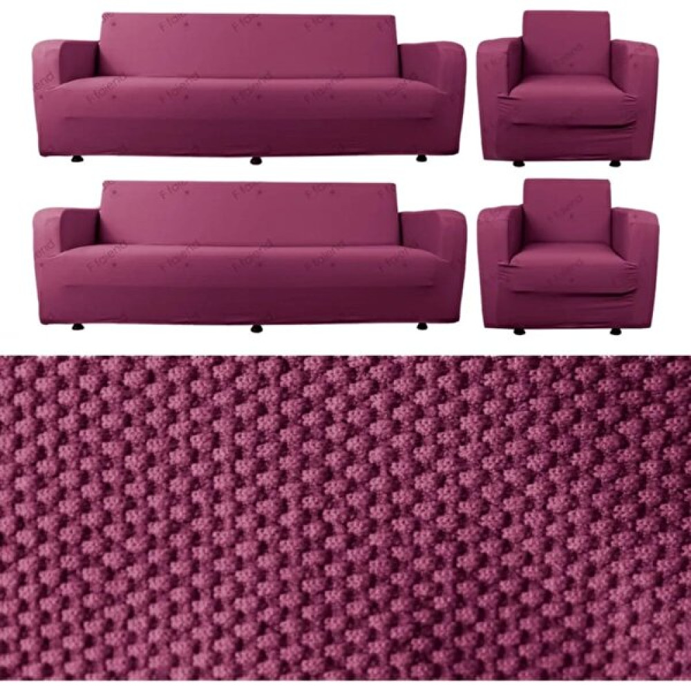 Tuchmall Koltuk Kanepe Kılıfı Takımı Çekyat Örtüsü Lastıklı Esnek 3+3+1+1 Maxi Takım - 180 x 230 cm - Gül Kurusu Koltuk & Kanepe Örtüsü Fiyatı