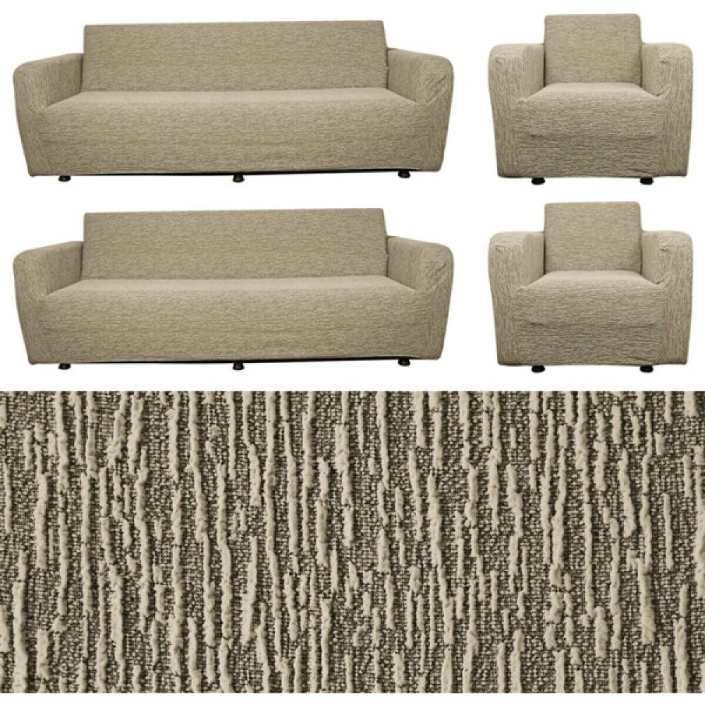 Tuchmall Koltuk Örtüsü 3+3+1+1 Takımı Lastikli Esnek Yıkanabilir Çekyat Kanepe Kılıfı. - 180 x 230 cm - Kahve Koltuk & Kanepe Örtüsü Fiyatı