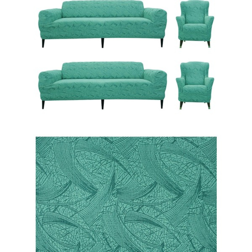 Tuchmall Koltuk Örtüsü Takımı Çekyat-Kanepe Kılıfı Takımı Jakarlı 3+3+1+1 Yıkanabilir Streçli Lastikli Esnek - 180 x 230 cm - Mint Koltuk & Kanepe Örtüsü Fiyatı