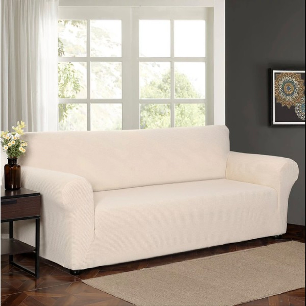 Tuchmall Likrali Koltuk, Kanepe, Çekyat Örtüsü 3 Kişilik Koltuk Örtüsü Lastikli, Pitikare Desen - 180 x 230 cm - Krem Koltuk & Kanepe Örtüsü Fiyatı
