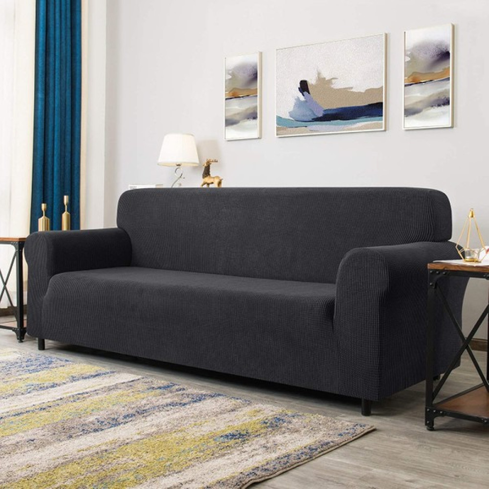 Tuchmall Likrali Koltuk, Kanepe, Çekyat Örtüsü 3 Kişilik Koltuk Örtüsü Lastikli, Pitikare Desen - Antrasit - 180 x 230 cm Koltuk & Kanepe Örtüsü Fiyatı