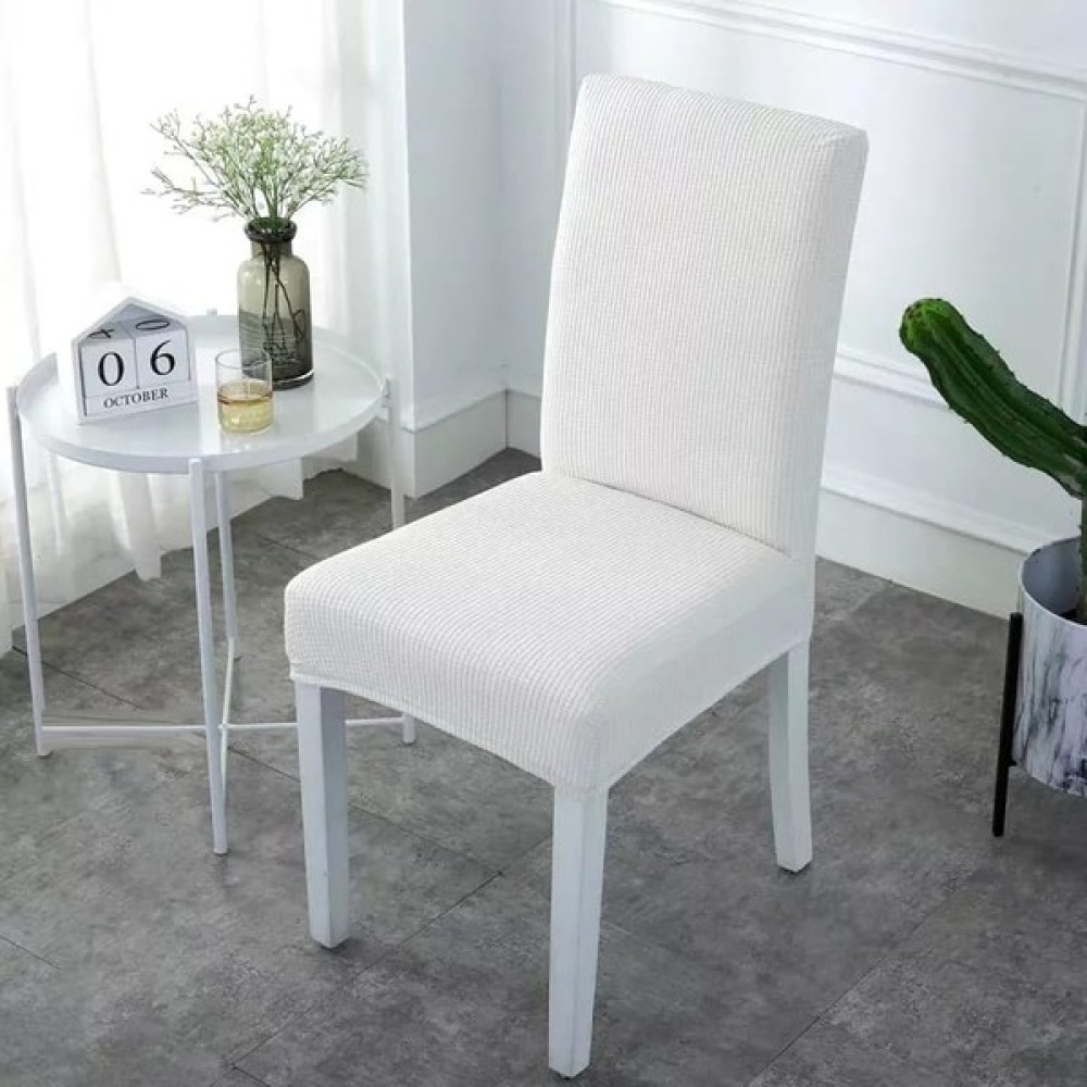 Tuchmall Sandalye Kılıfı, Sandalye Örtüsü Yıkanabilir Lastikli ve Esnek 1 Adet - 35 x 50 cm - Beyaz Koltuk & Kanepe Örtüsü Fiyatı