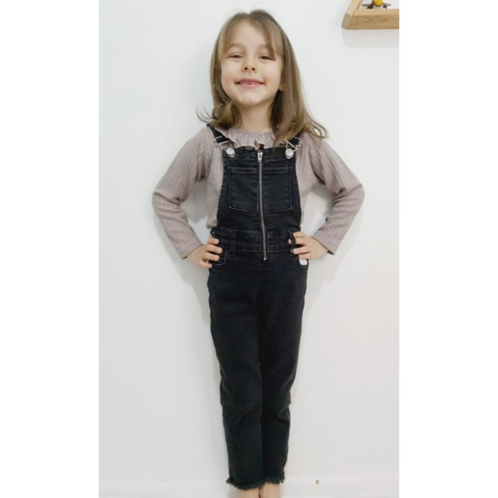 Tude Kids Kız Çocuk Siyah Kot Tulum Kız Çocuk Tulum ve Salopet Fiyatı