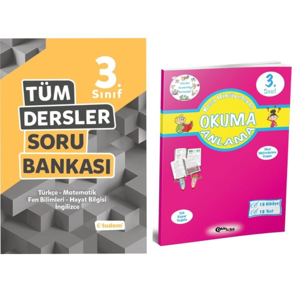 Tudem Yayınları 3. Sınıf Tüm Dersler Soru Bankası + Okuma Anlama Kitabı Tüm Dersler Fiyatı