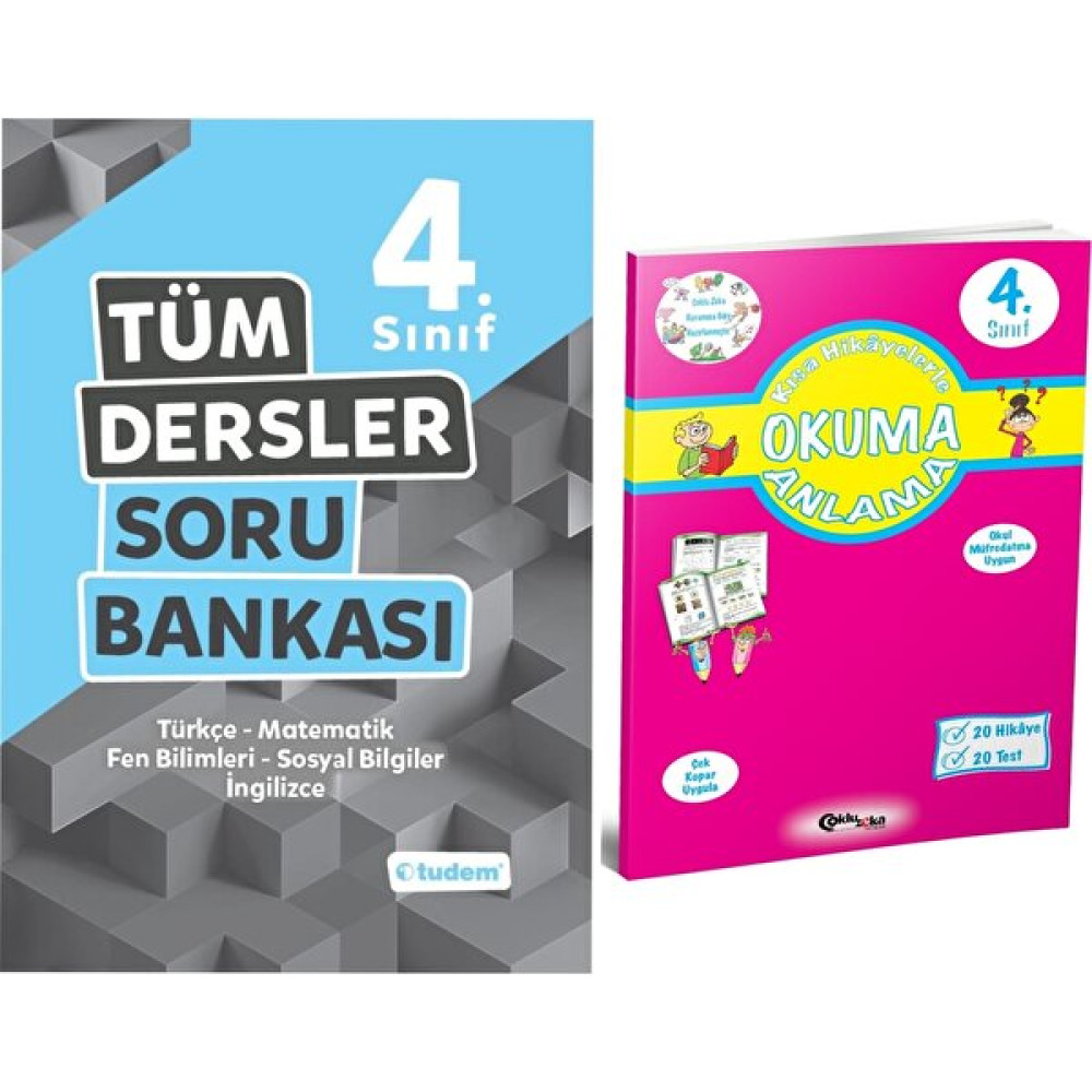 Tudem Yayınları 4. Sınıf Tüm Dersler Soru Bankası + Okuma Anlama Kitabı Tüm Dersler Fiyatı