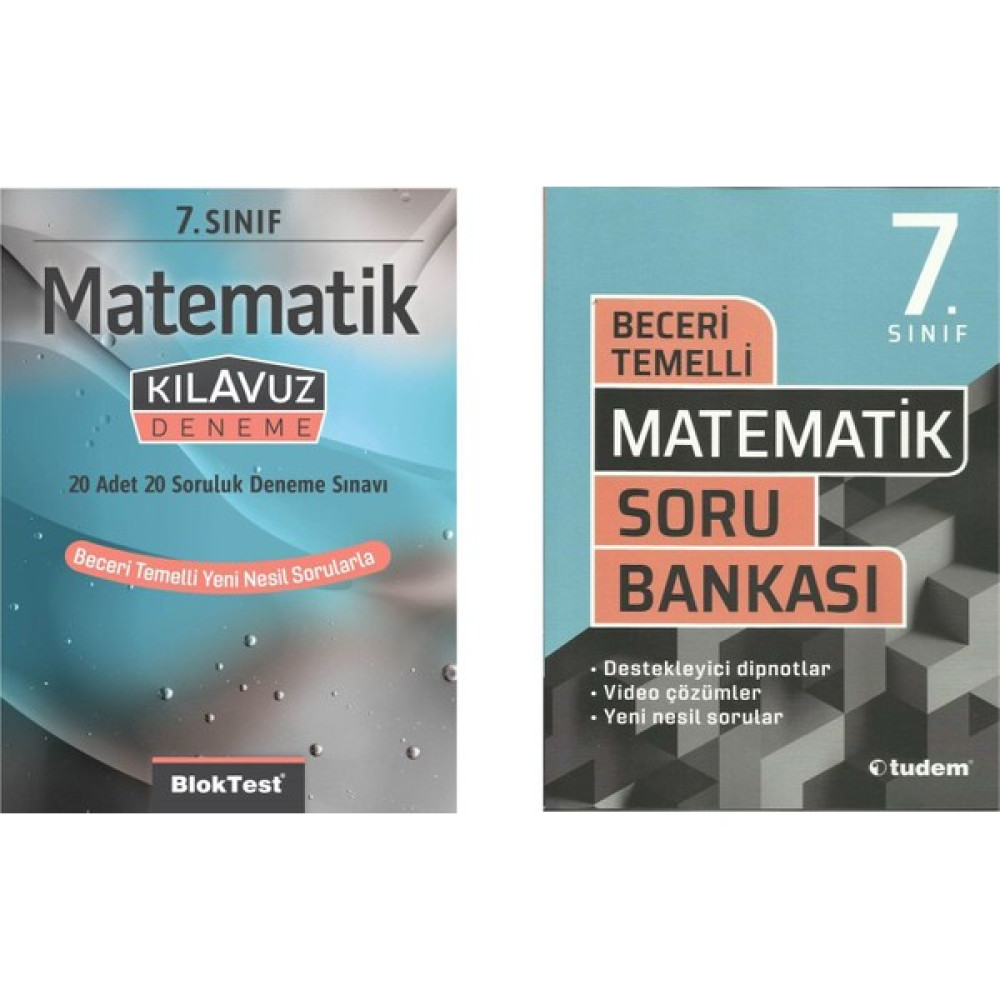 Tudem Yayınları 7. Sınıf Matematik Beceri Temelli Soru Bankası + Klavuz Deneme Seti Kaynak Kitapları Fiyatı