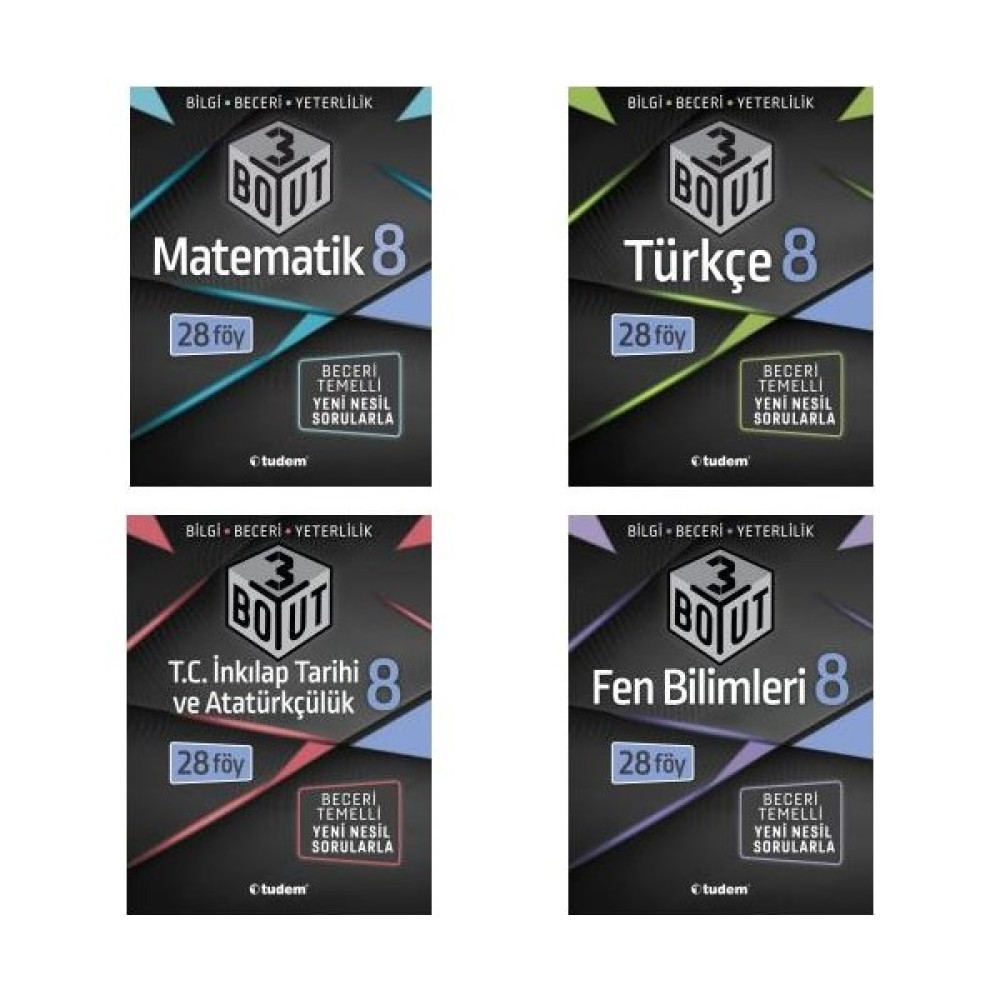 Tudem Yayınları 8. Sınıf 3 Boyutlu Beceri Temelli Soru Bankası Set Matematik-Türkçe-Sosyal-Fen Tüm Dersler Fiyatı