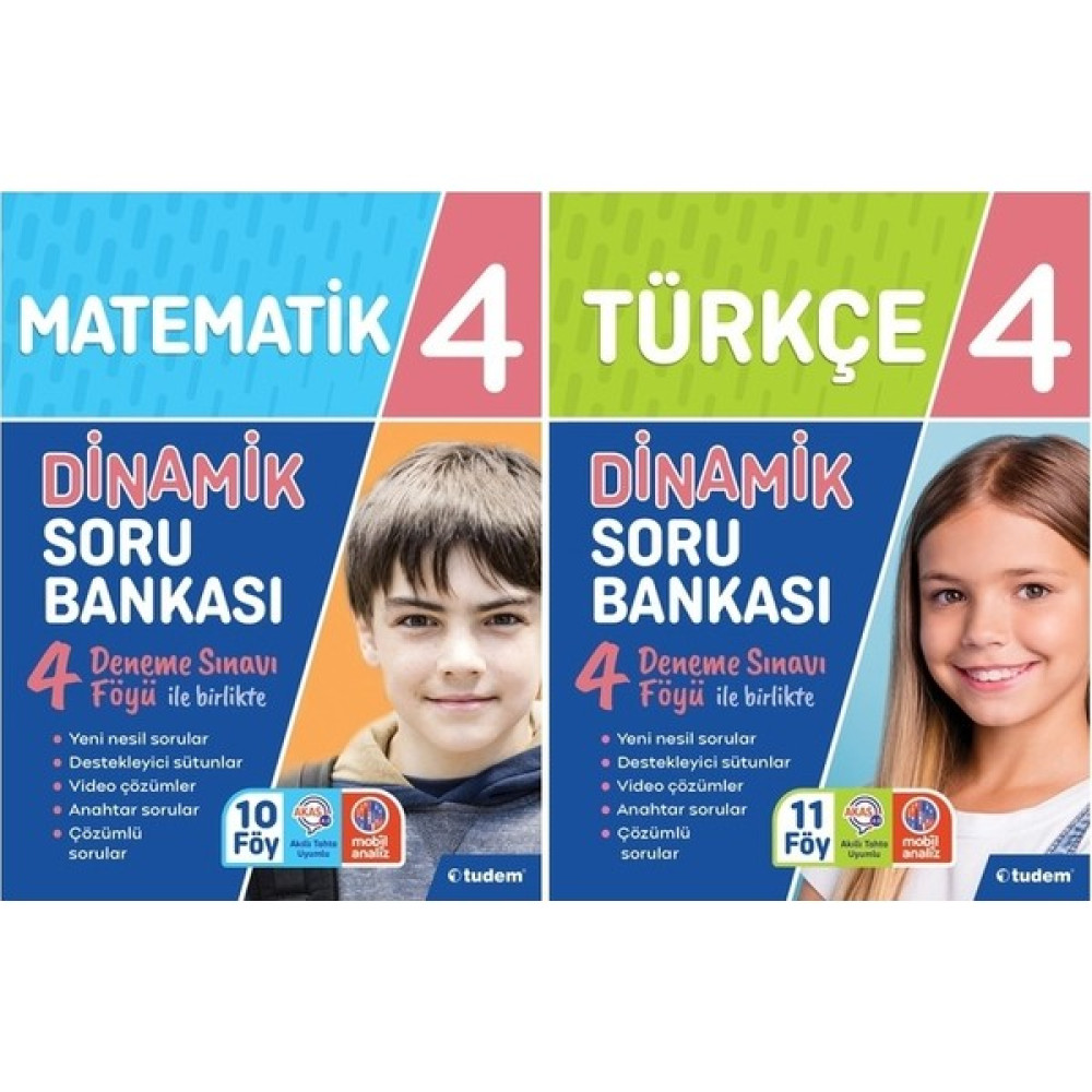 Tudem Yayınları Tudem 4. Sınıf Matematik + Türkçe 3 Boyut Set 2 Kitap 2023 Kaynak Kitapları Fiyatı
