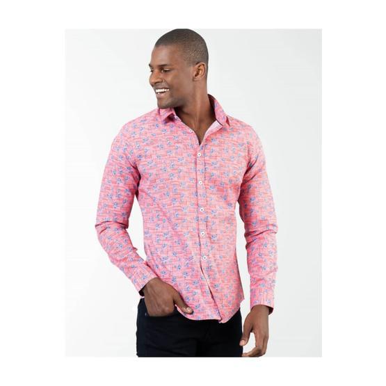 Tudors DR200013-654 Slim Fit Desenli Spor Erkek Gömlek