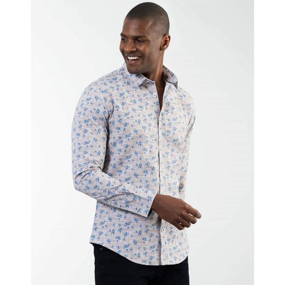 Tudors DR200013-654 Slim Fit Desenli Spor Erkek Gömlek