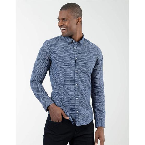 Tudors DR200013-654 Slim Fit Desenli Spor Erkek Gömlek