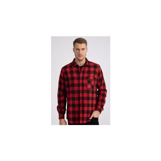Tudors Klasik Fit Rahat Kesim Oduncu Kareli Unisex Gömlek