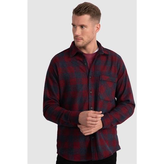 Tudors Klasik Fit Rahat Kesim Oduncu Kareli Unisex Gömlek