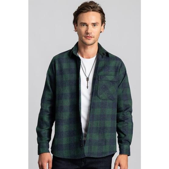 Tudors Klasik Fit Rahat Kesim Oduncu Kareli Unisex Gömlek